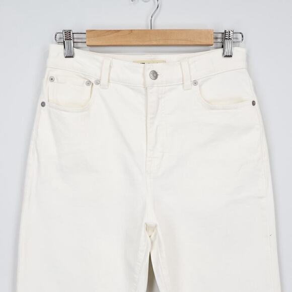 Madewell The '90s Straight Crop Jean Tile White Size 26 - Picture 3 of 11